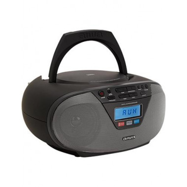 AIWA Radio CD Portatil BLUETOOTH Boombox BBTU-400BK Negro USB,MP3,AUX In