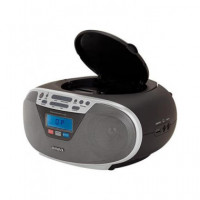 AIWA Radio CD Portatil BLUETOOTH Boombox BBTU-400SL Plata USB,MP3,AUX In