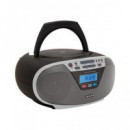 AIWA Radio CD Portatil BLUETOOTH Boombox BBTU-400SL Plata USB,MP3,AUX In