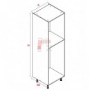 Kit Cocina Columna Wengue - Dimensión 220 Cm X 56 Cm X 40 Cm