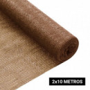 Malla de Sombreo Marron 2X10 Mts DONNA GARDEN