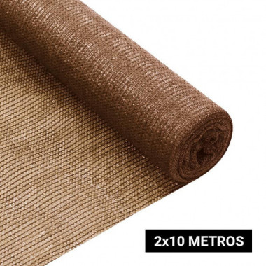 Malla de Sombreo Marron 2X10 Mts DONNA GARDEN