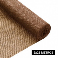 Malla de Sombreo Marron 2X25 Mts DONNA GARDEN