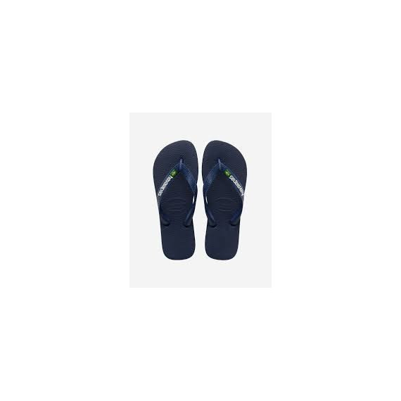 Hav. Brasil Logo Navy Blue HAVAIANAS