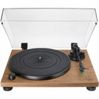 Tocadiscos Manual con Tracción por Correa AUDIO TECHNICA AT-LPW40WN con Base de Madera