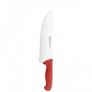 Cuchillo Arcos Carnicero Rojo Ancho 250 Mm 296022