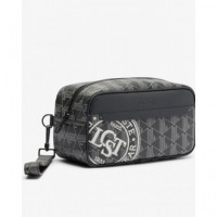 Neceser Mono Noir Gris Travel  LACOSTE