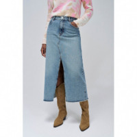 SALSA JEANS Falda Salsa Denim True con Abertura Frontal