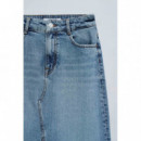 SALSA JEANS Falda Salsa Denim True con Abertura Frontal