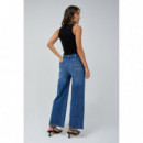 SALSA JEANS Vaqueros Mujer Vaqueros Salsa True Cropped Wide con Cinturón