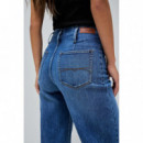 SALSA JEANS Vaqueros Mujer Vaqueros Salsa True Cropped Wide con Cinturón