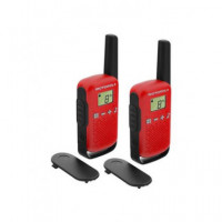 MOTOROLA Pareja Walkies T42 PMR446 4KM 16 Canales Rojo