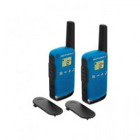 MOTOROLA Pareja Walkies T42 PMR446 4KM 16 Canales Azul