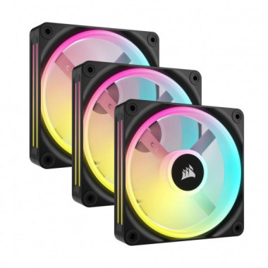 Ventilador Caja Adicional 12X12 CORSAIR QX120 Icue Link Rgb Negro Starter Kit 3U