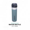 STANLEY Botella Termo 0.7L Quick Flip 12HRS Frio, 40HRS con Hielo 8HRS Caliente Color Gris Claro