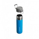 STANLEY Botella Termo 0.7L Quick Flip 12HRS Frio, 40HRS con Hielo 8HRS Caliente Color Azul