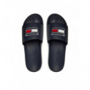 Flag Hilfiger Pool Slide Desert Sky  TOMMY HILFIGER