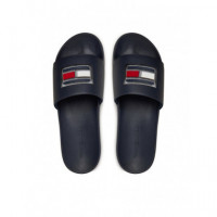 Flag Hilfiger Pool Slide Desert Sky  TOMMY HILFIGER