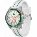 Reloj Silicona Blanco y Verde  LACOSTE