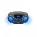 BLAUPUNKT Radio CD Portatil Boombox Led BLP8730-133 con USB Negro