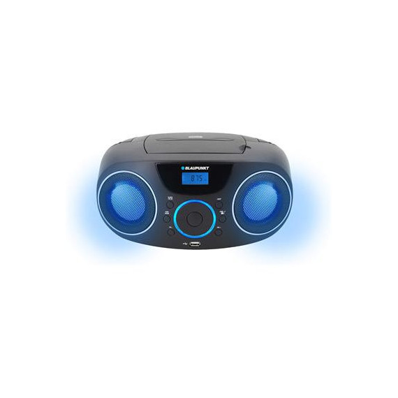 BLAUPUNKT Radio CD Portatil Boombox Led BLP8730-133 con USB Negro