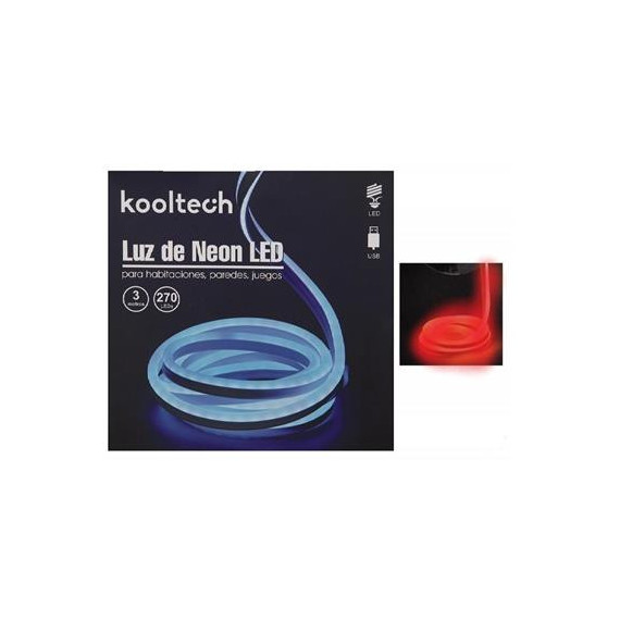 KOOLTECH Tira Led Neon 3MTRS 270LEDS USB Variados Colores