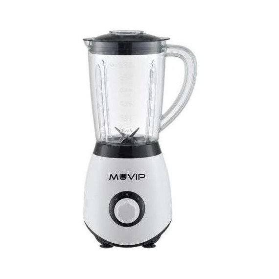 MUVIP Batidora de Vaso Plastico Inox 1300W 1.5LTRS MV0389