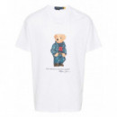 Polo RALPH LAUREN - SSCNCLSM1-SHORT Sleeve-t-shirt - F24 White Denim Bear - 710854497038/F24 White Denim Bear