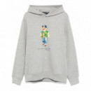 Polo RALPH LAUREN - LSPOHOODM6-LONG Sleevesweatshirt - F24 Andover Hthr Vrsy Bear - 710953719001/F24 Andover Hthr Vrsy Bear