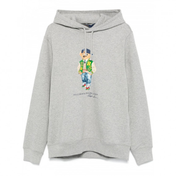 Polo RALPH LAUREN - LSPOHOODM6-LONG Sleevesweatshirt - F24 Andover Hthr Vrsy Bear - 710953719001/F24 Andover Hthr Vrsy Bear