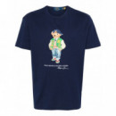 Polo RALPH LAUREN - SSCNCLSM1-SHORT Sleeve-t-shirt - F24 Newport Navy Vrsy Bear - 710854497039/F24 Newport Navy Vrsy Bear