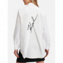 KARL LAGERFELD - Signature Tunic Shirt - 100 - 245W1603/100