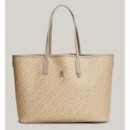 TOMMY HILFIGER - Th Monoplay Leather Tote - Aeg - F|AW0AW16441/AEG