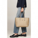 TOMMY HILFIGER - Th Monoplay Leather Tote - Aeg - F|AW0AW16441/AEG