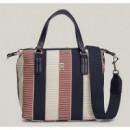 TOMMY HILFIGER - Poppy Small Tote Stripe - Aeg - F|AW0AW16445/AEG