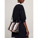 TOMMY HILFIGER - Poppy Small Tote Stripe - Aeg - F|AW0AW16445/AEG