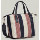 TOMMY HILFIGER - Poppy Small Tote Stripe - Aeg - F|AW0AW16445/AEG