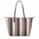 TOMMY HILFIGER - Poppy Tote Stripe - Aeg - F|AW0AW16446/AEG