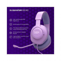 JBL Micro Auricular Casco Gaming para PC,PS4,XBOX One,switch Quantum 100 M2 Purpura,cable,jack 3.5M