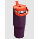 STANLEY Bote Termo Frio 0.89L Classic Ice Flow 12HRS Frio, 48HRS con Hielo Color Morado Ciruela