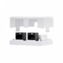 Roseta de Pared NANOCABLE 2XRJ45 CAT.6 Utp White