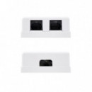 Roseta de Pared NANOCABLE 2XRJ45 CAT.6 Utp White