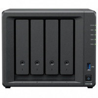 Unidad Nas SYNOLOGY 4 Hdd/ssd Disktation Cpu 2GHZ 2GB Black