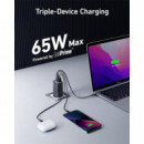 Cargador ANKER 735 Ganprime 65W 2XUSB-C + 1XUSB-A Black