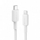 Cable ANKER 322 Usb-c To Lightning Trenzado 0.9M 30W White