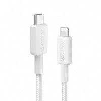 Cable ANKER 322 Usb-c To Lightning Trenzado 0.9M 30W White