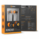 Auriculares + Microfono KROM Kinear In Ear Aux Multiplataforma Black/orange