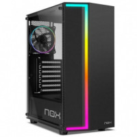 Caja Ordenador Gaming NOX Hummer Infinity Gama Rainbow ATX Rgb Black