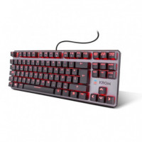 Teclado Gaming KROM Kernel Mecanico Tkl USB Rgb Retroiluminado