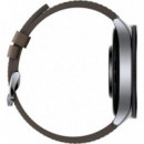 Smartwatch Reloj XIAOMI Watch 2 Pro Silver Case Brown Learher Strap